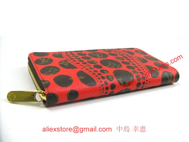 LOUIS VUITTON（ルイ・ヴィトン）ジッピー・ウォレットジッピー・ウォレット/モノグラムパンプキンドット/M60450/ルージュ/ラウンド長財布 